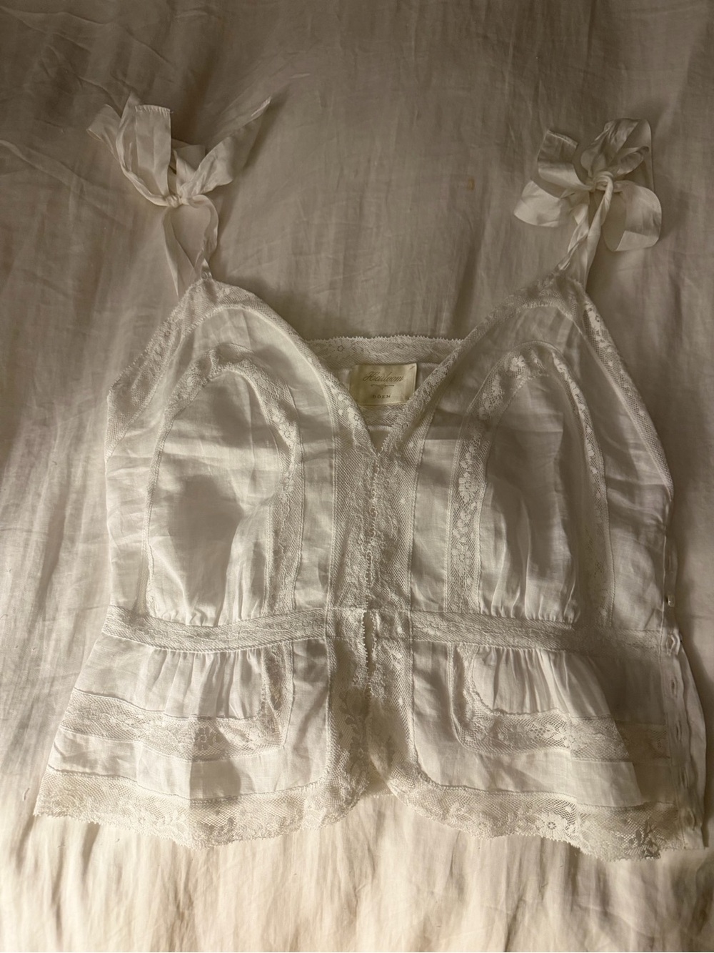 Doen Hertise Lace-Trim Tie Strap Cami Medium